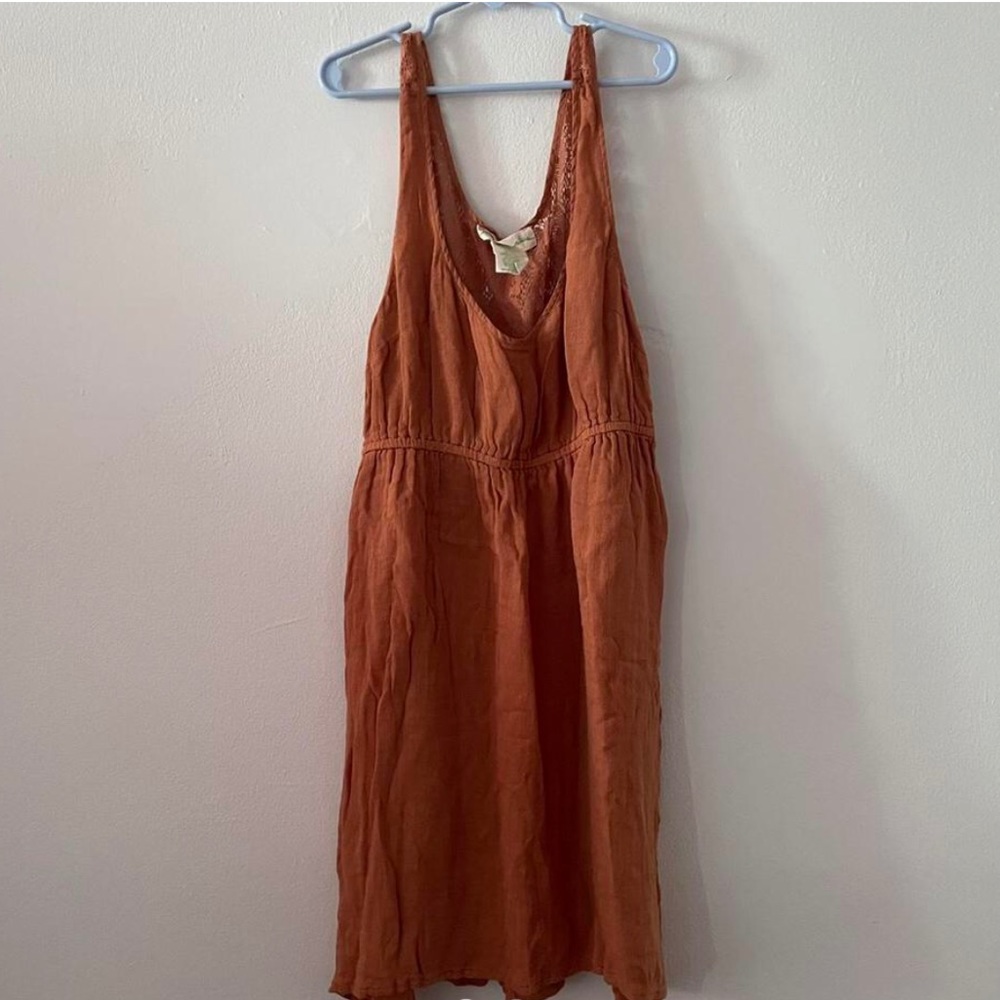 orange lace mini dress